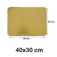 قاعدة كيك ذهبي مستطيل حجم  30x40 سم سماكة 2 ملم