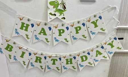 حبل Happy birthday دينصور